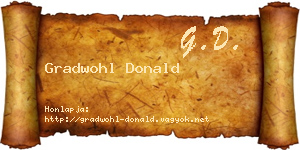 Gradwohl Donald névjegykártya